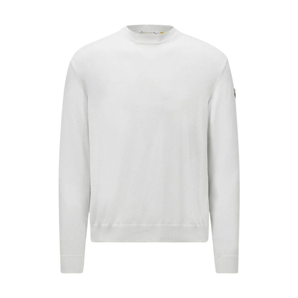 Moncler - Baumwoll-Rundhals-Pullover - Knitwear - Herren - Weiß - S - Bild 5