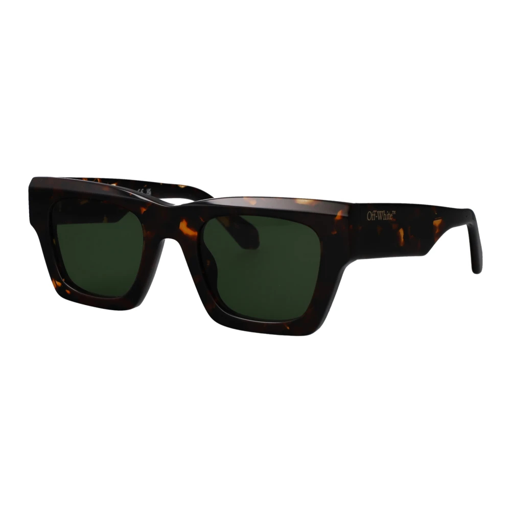 Off-White Unisex Havanna Off-White Ow1006 Davie 6055 Sonnenbrillen Acetat Grün Quadratisch Normal - Bild 4