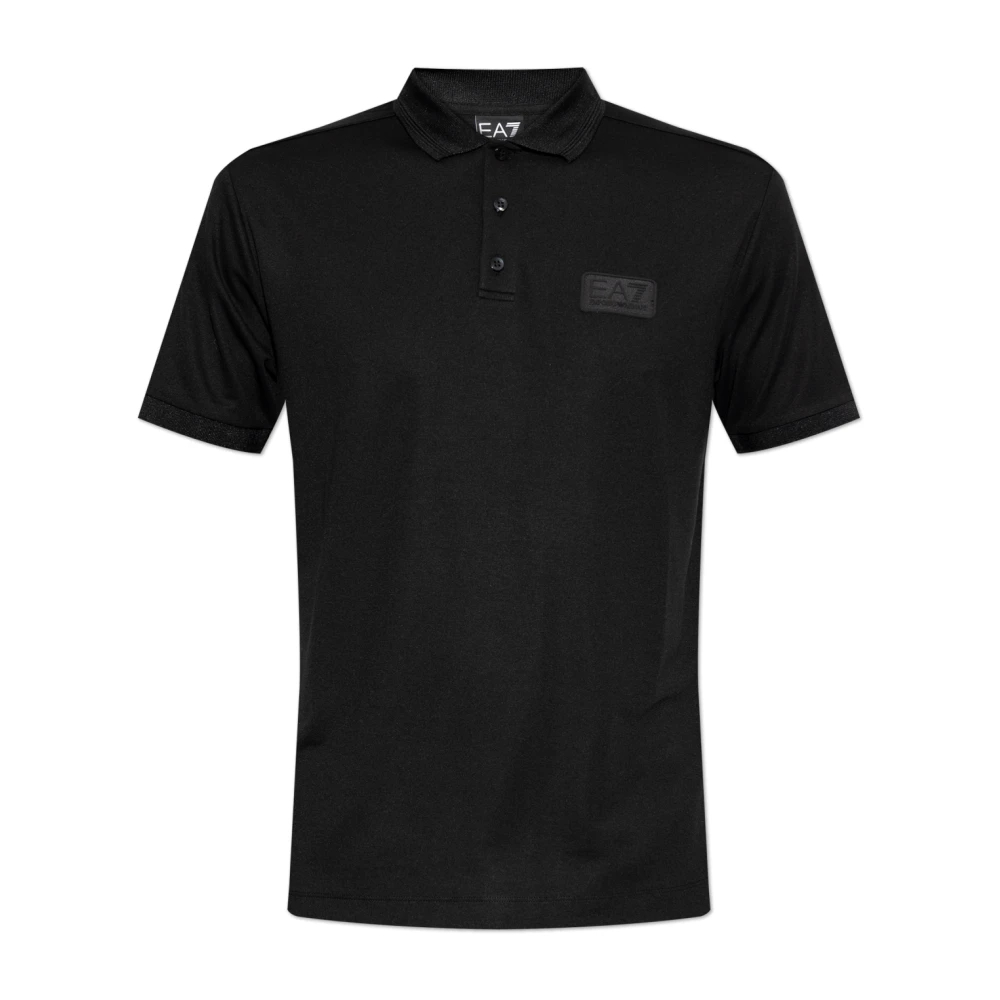 Emporio Armani Ea7 Herren Schwarz - Logo Poloshirt - Tops - K - S