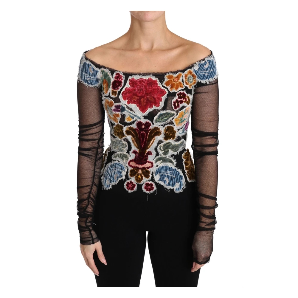 Dolce & Gabbana Damen Multicolor - Bluse Langarmshirt - Tops - Mehrfarbig - 2XS