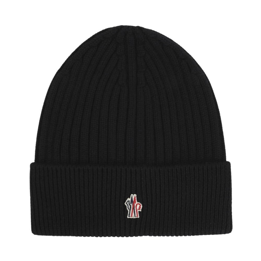MONCLER GRENOBLE | Black wool beanie with logo patch | Man | PZ - Bild 4