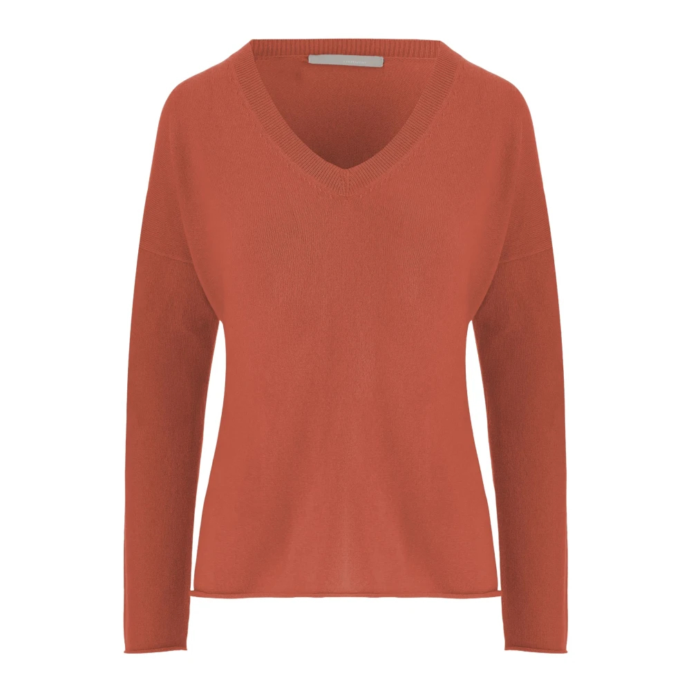 Allude Damen Rot - Cashmere Pullover - Knitwear - M