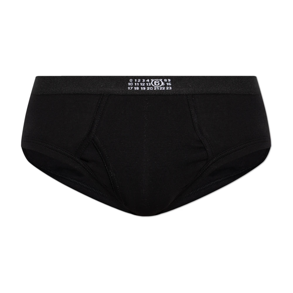 Mm6 Maison Margiela Herren Schwarz - Logo Slips - Underwear - K - 2XL