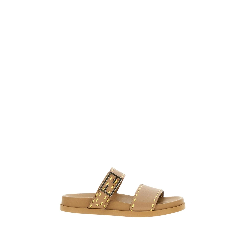 Fendi Damen Beige - Feel Slide - Shoes - 37 Eu