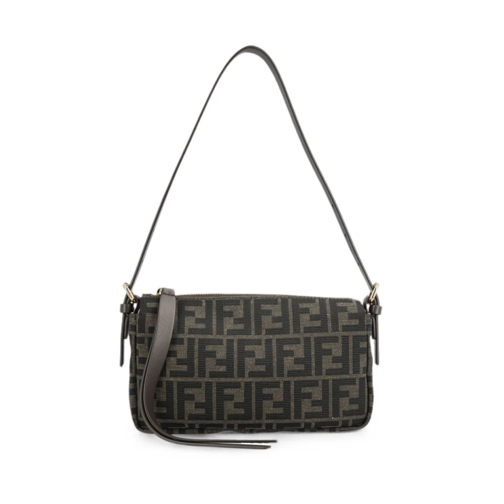 Fendi - Ff Jacquard Umhängetasche - Bags - Damen - Braun - One Size - Bild 11