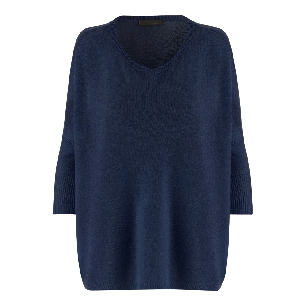Allude Damen Blau - Cashmere Pullover - Knitwear - M