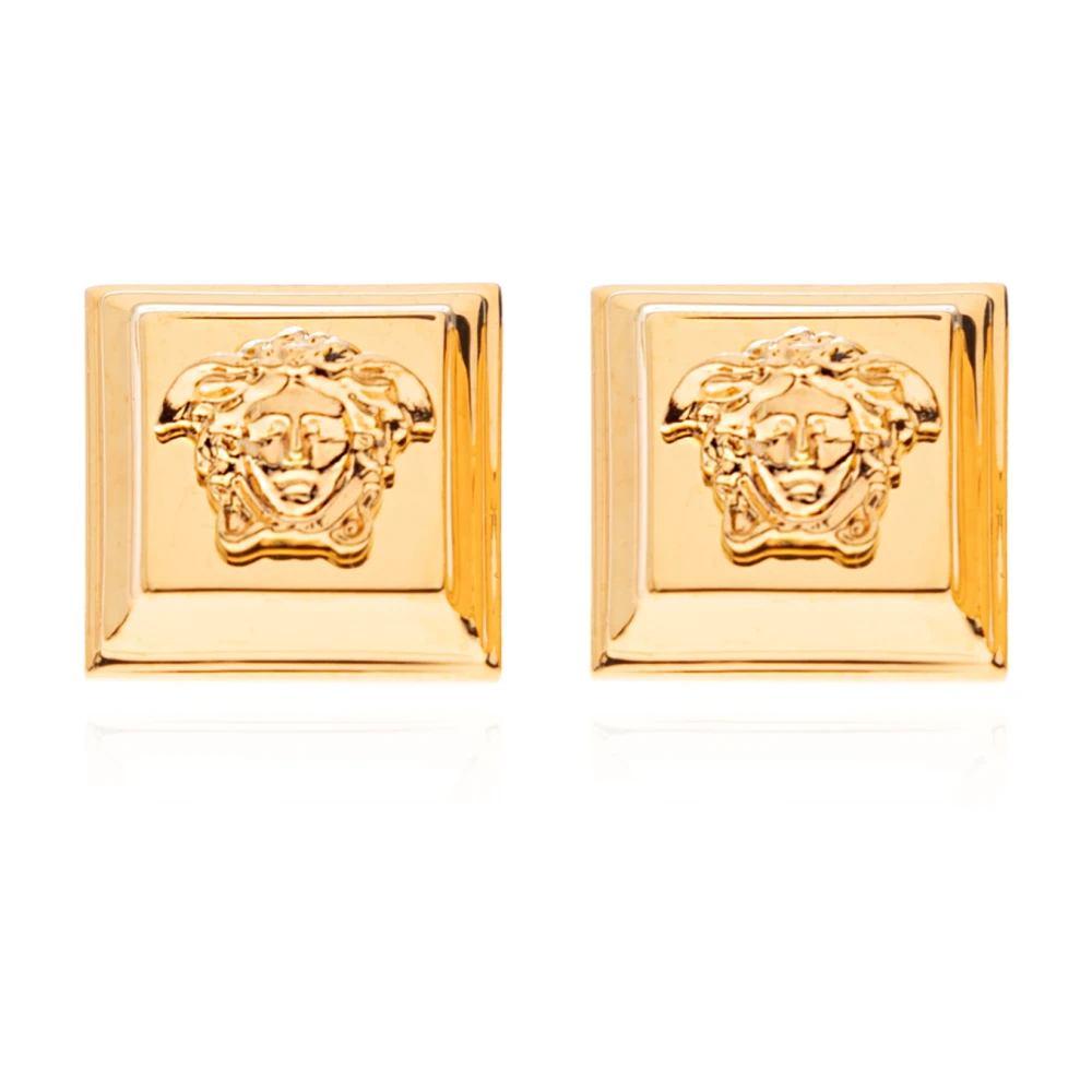 Versace Herren Gelb - Column Earrings - Accessories - One Size