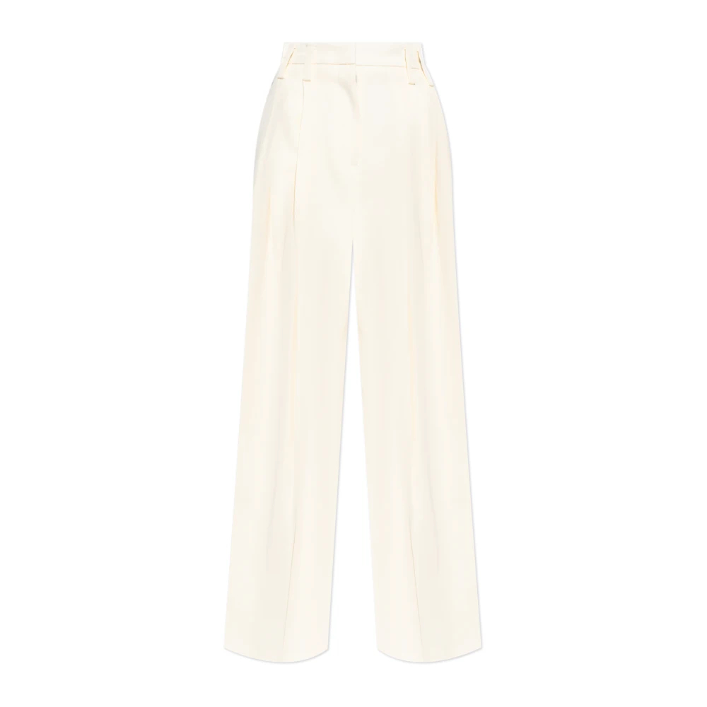 Jil Sander Damen Beige - Plissee-Bundfaltenhose - Trousers - Xs