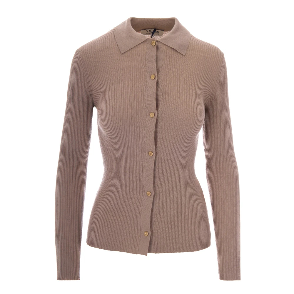 'S Max Mara Damen Beige Strickjacke Smmlimone, Gr. S - Bild 4