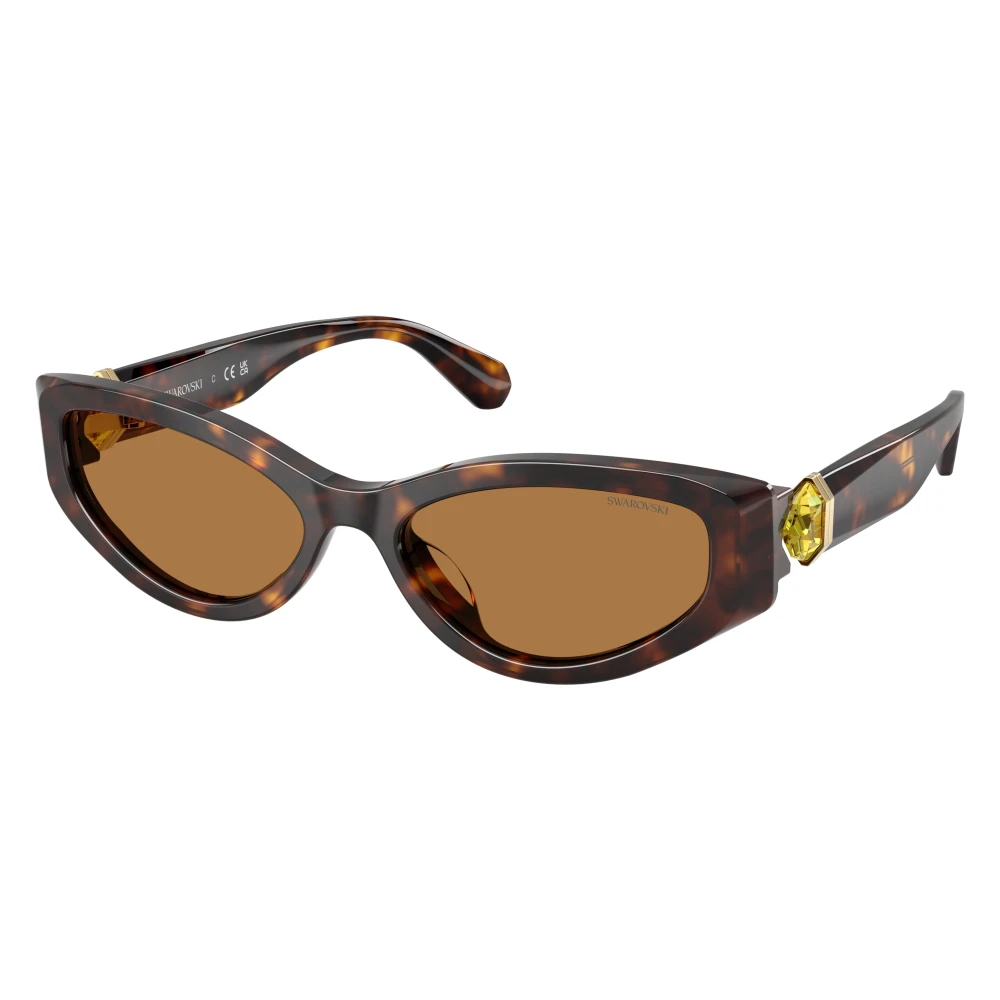 Swarovski Damen Braun Sk6061u 100273 Sonnenbrillen Acetat Schildkröte Cat Eye Normal - Bild 3