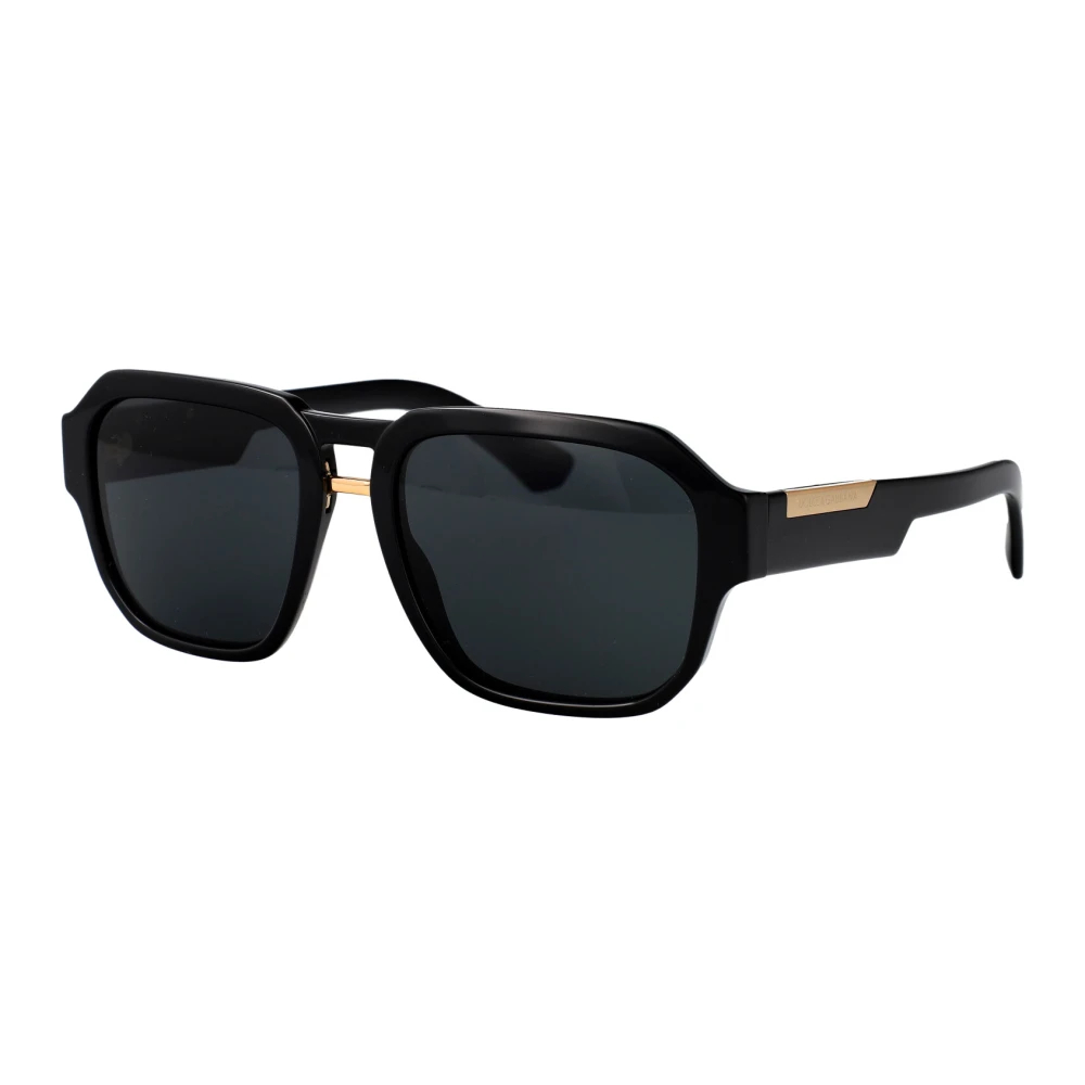 Dolce & Gabbana Herren Schwarz Dg4464 501/87 Sonnenbrillen Acetat Grau Pilot Normal - Bild 4