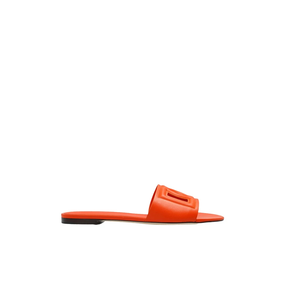 Dolce & Gabbana Damen Orange - Bianca Ledermules - Shoes - 38 1/2 Eu