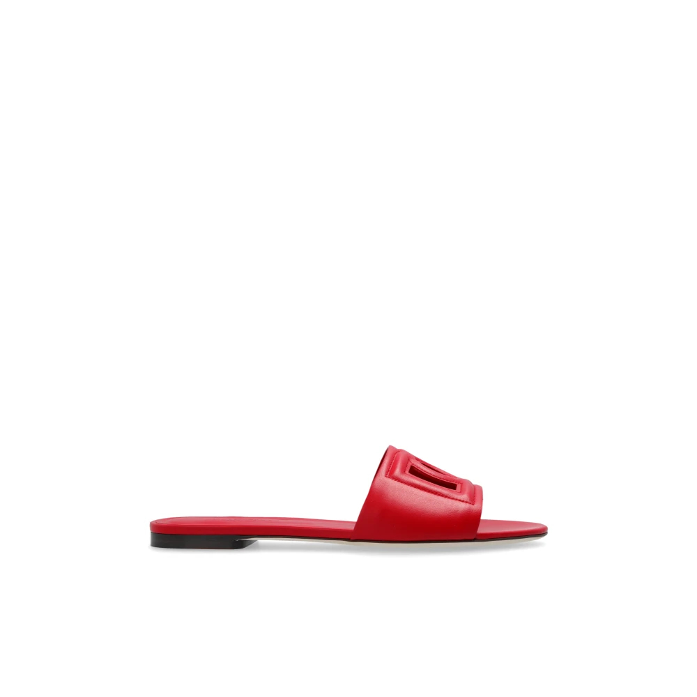 Dolce & Gabbana Damen Rot - Slides Mit Logo - Shoes - 35 Eu
