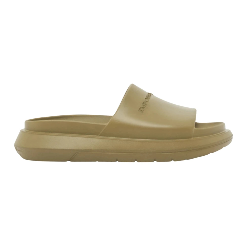 Emporio Armani Herren Grün - Monobloc Sandalen Mit Logo - Shoes - 39 Eu
