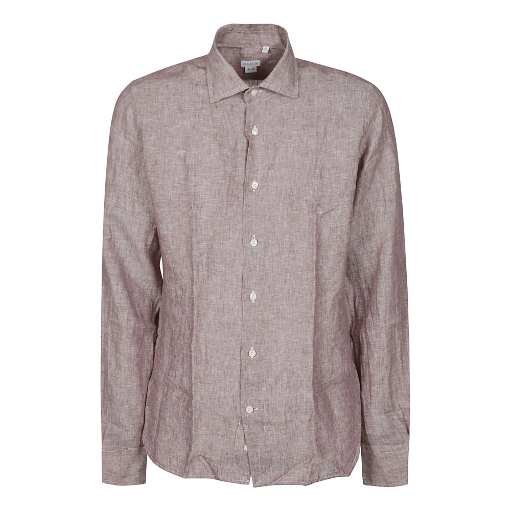 Orian Herren Braun - Langärmliges Slim-Fit-Hemd - Shirts - 3XL