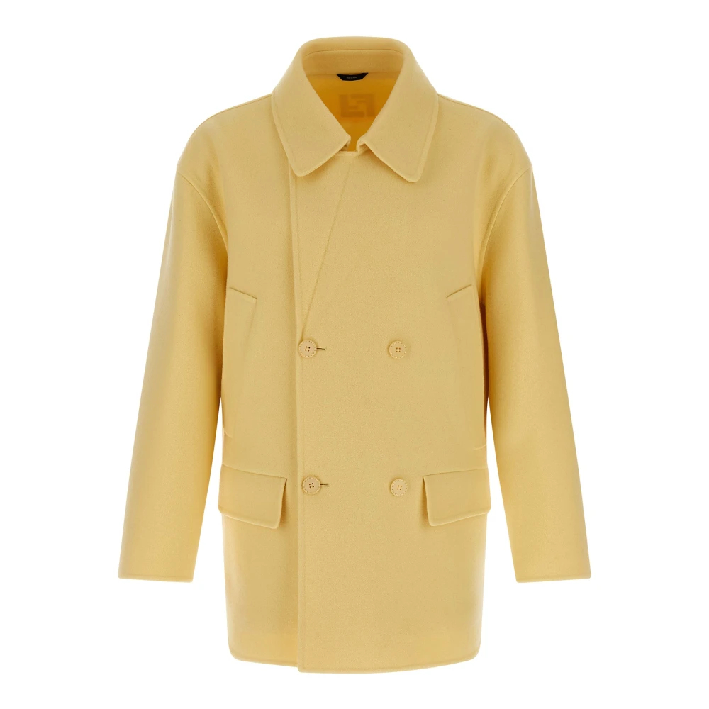Fendi Herren Gelb - Woll Caban Mantel - Coats - M