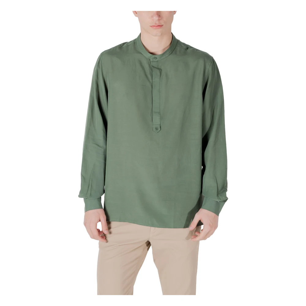 Antony Morato Herren Grün - Locker Geschnittenes Langarmhemd - Shirts - M