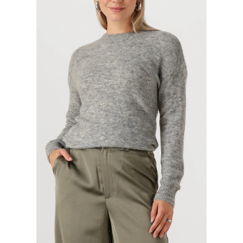 VAN GRAAF Msch Copenhagen Damen Grau Strickpullover Mit Alpakaateil Polyamid Groß - Bild 5
