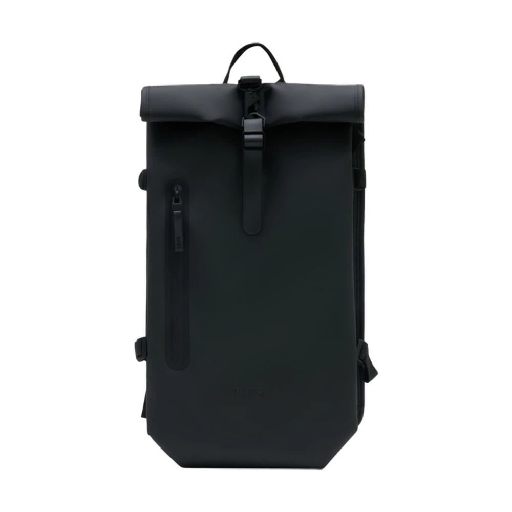 Rains Unisex Schwarz - Rolltop Large W3 Rucksack - Bags - K - One Size