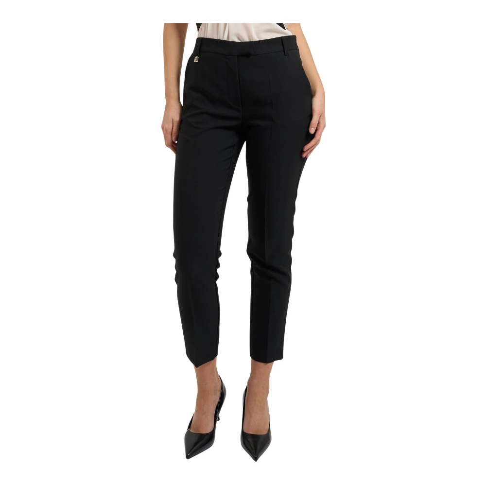Fracomina Damen Schwarz - Regular Chino Pants - Trousers - K - Xs