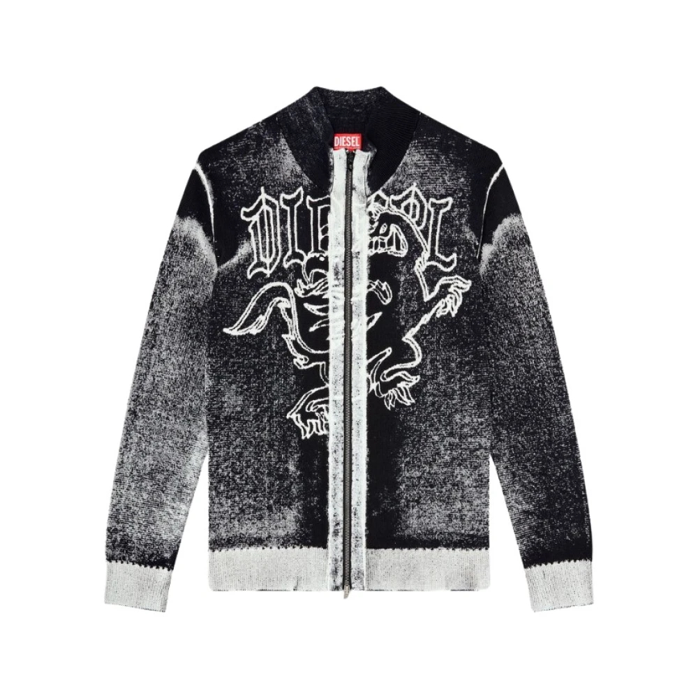 Diesel Herren Schwarz - Cardigans - Knitwear - K - M