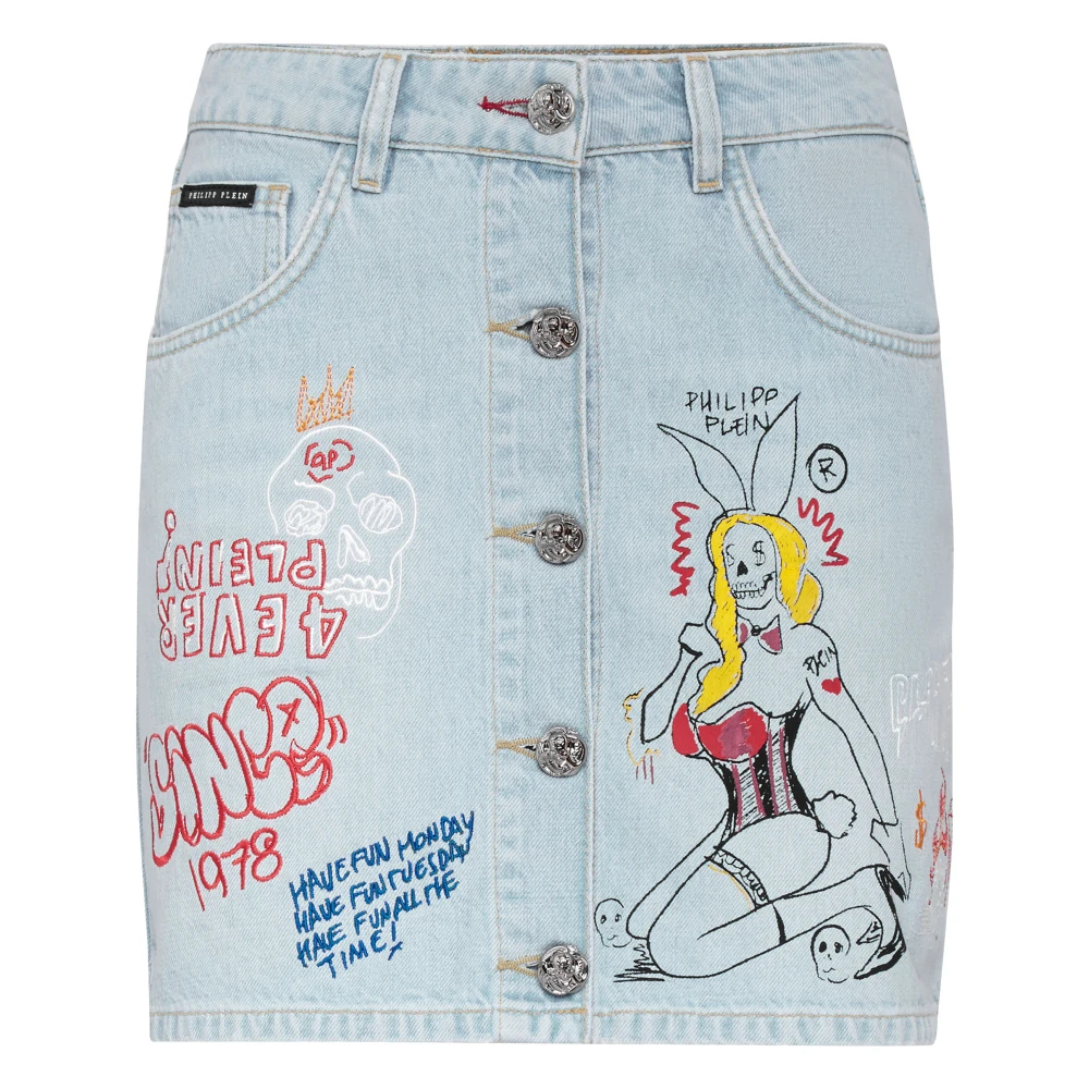 Philipp Plein Damen Blau - Denimrock - Skirts - M