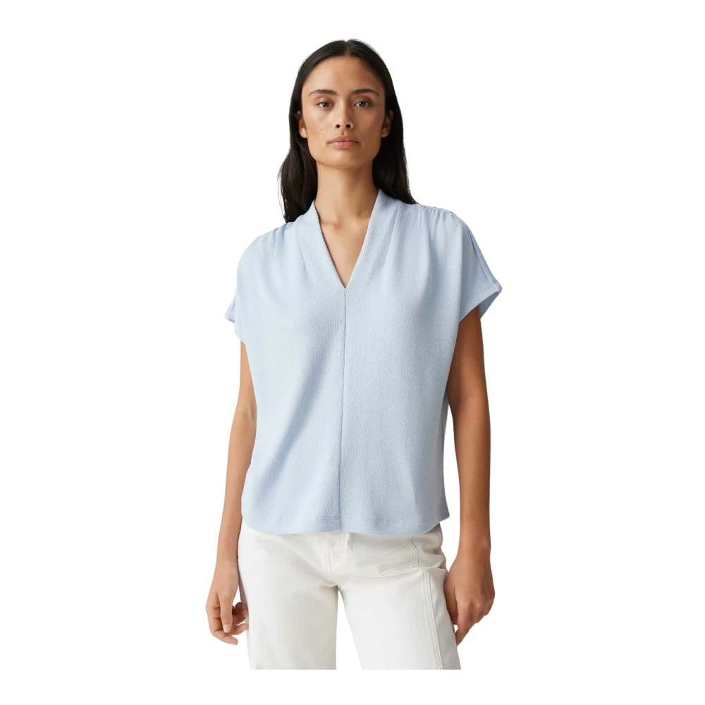 Opus Damen Blau - V-Neck Blouse - Blouses & Shirts - 2XL