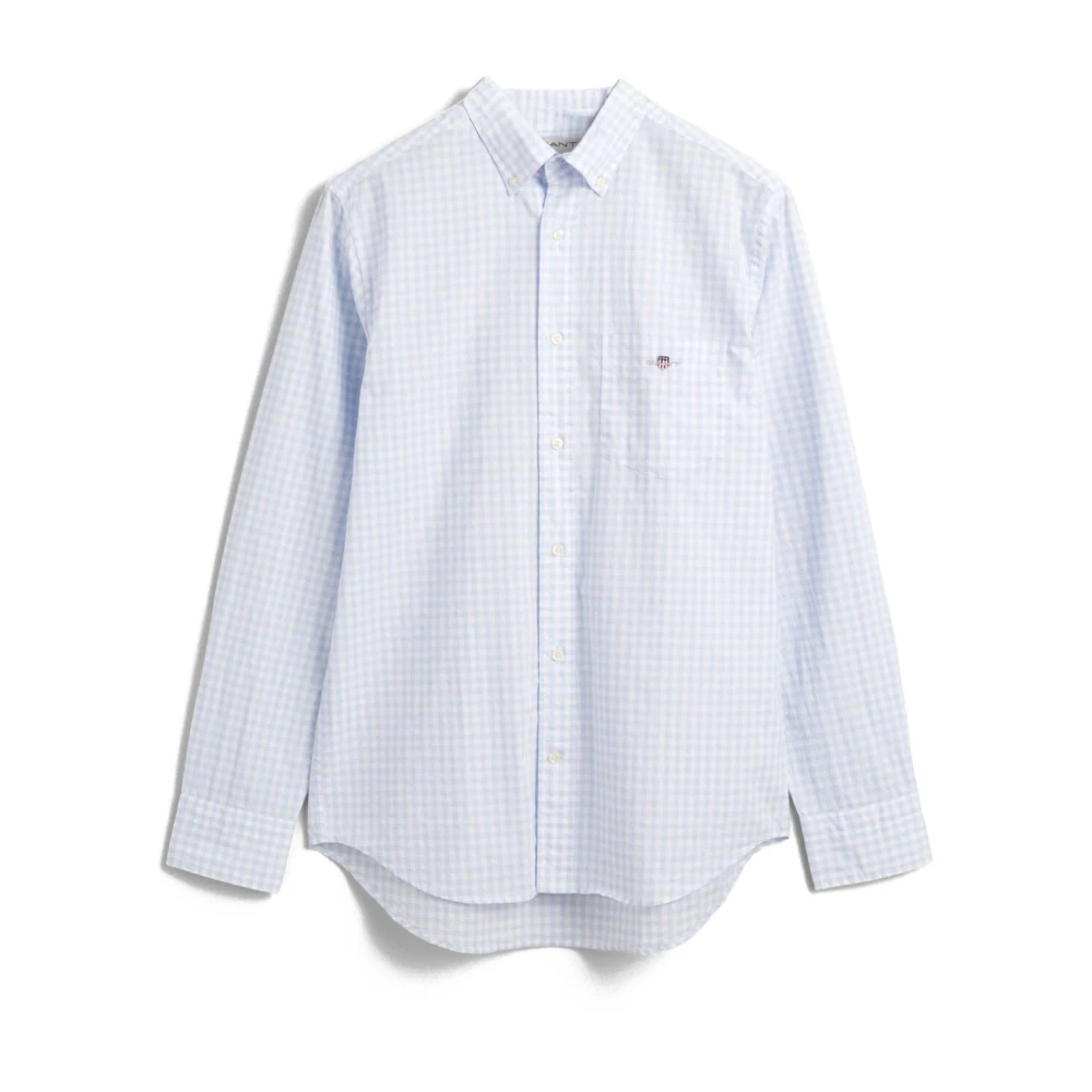 Gant Herren Blau Hemd Baumwolle Kariert - Bild 8