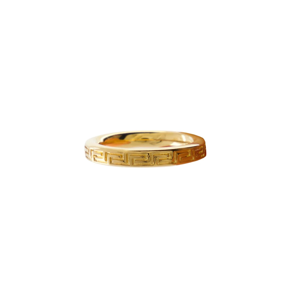Versace Unisex Gelb - Greca Ring - Accessories - 56 Mm