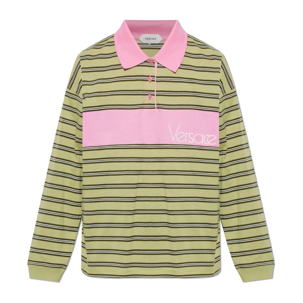 Versace Damen Grün - Langarm-Poloshirt - Tops - Xs