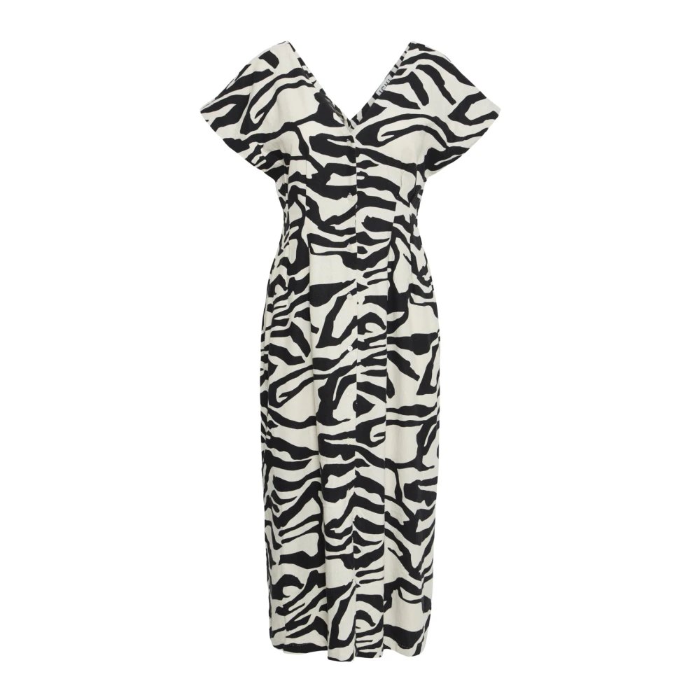 Ichi Damen Blanc Kleid Linno - Bild 5
