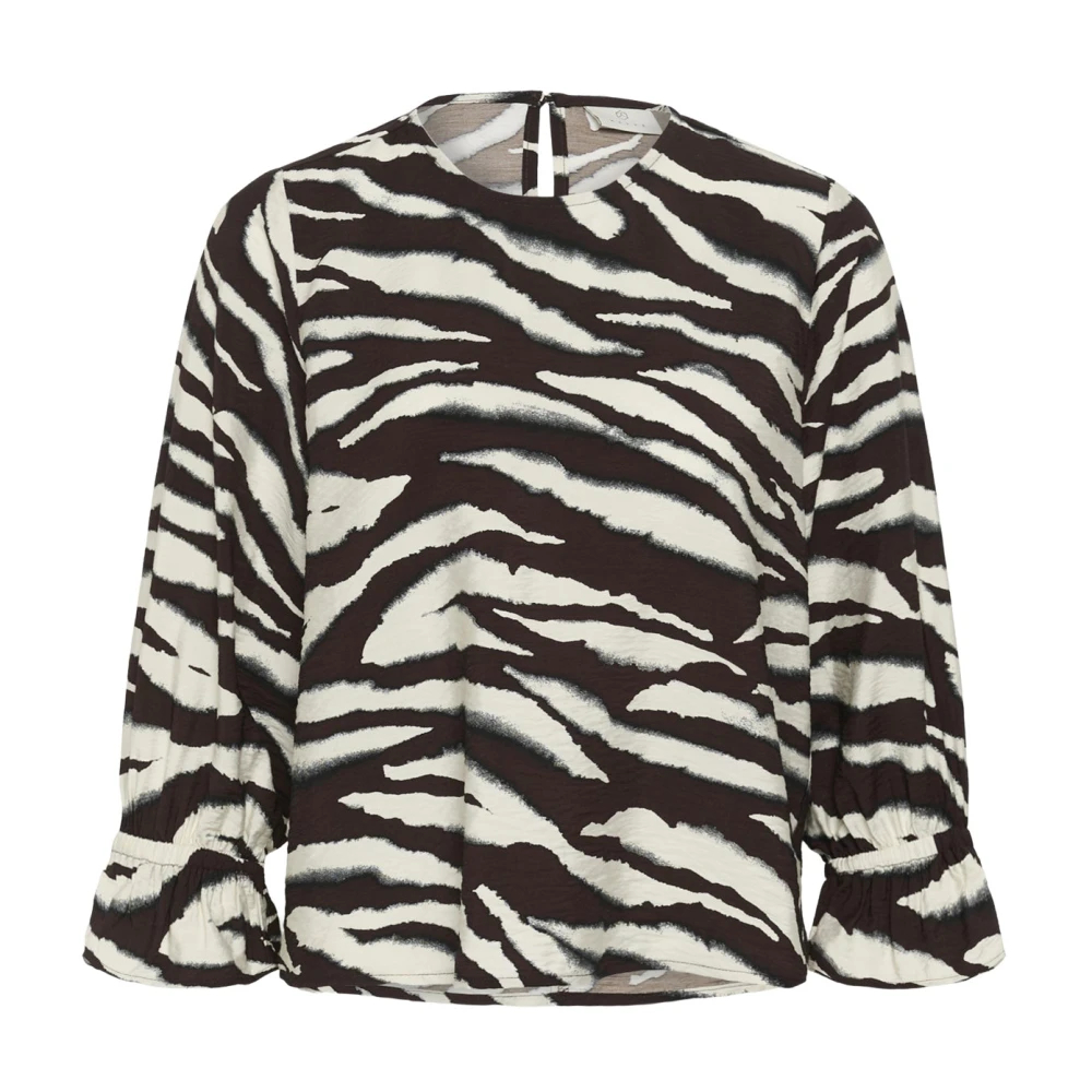Kaffe Damen Marron Langärmelige Bluse, Viky - Bild 5