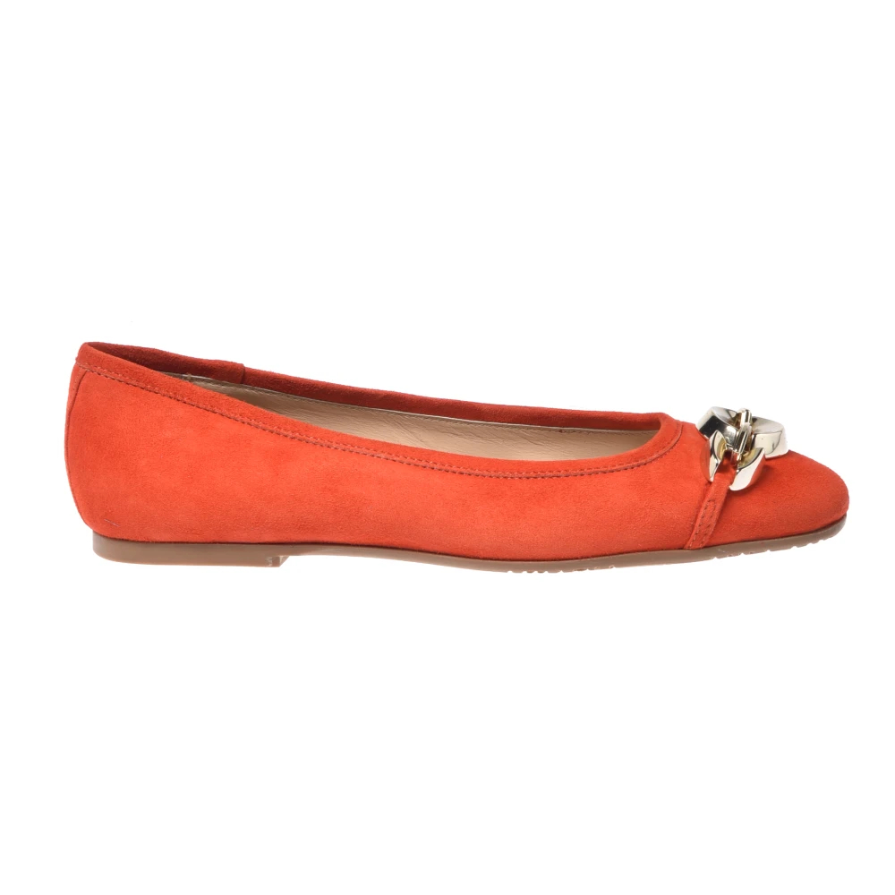 Baldinini - Orange Suede Ballerina Flats - Shoes -Damen -Orange -39 Eu