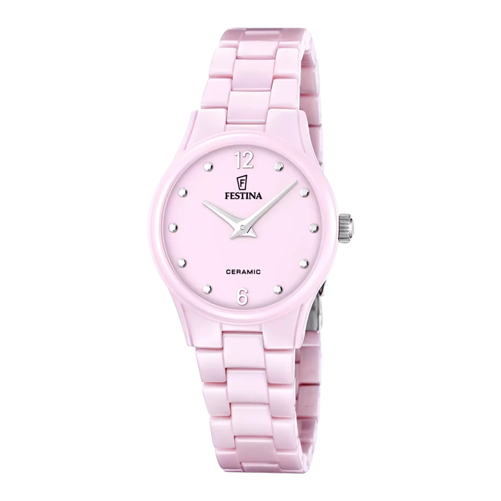 Festina Damen Rosa,Rosa Quarzkeramik (30,5 Mm), Rosa Zifferblatt / Rosa Uhr - Bild 6