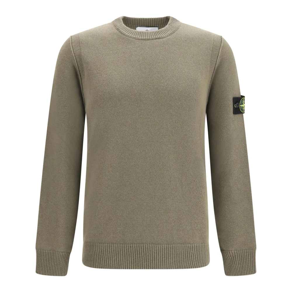 Stone Island - Rundhals-Pullover Mit Zopfmuster-Details - Knitwear - Herren - Grün - L - Bild 6