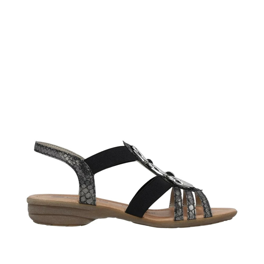 Remonte Damen Schwarz - Riemchensandalen - Shoes - K - 39 Eu