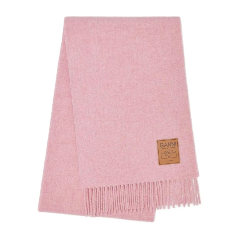 Ganni Damen Rosa - Wollschal - Accessories - One Size