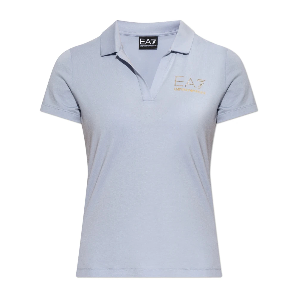 Emporio Armani Ea7 Damen Blau - Logo Polo - Tops - Xs