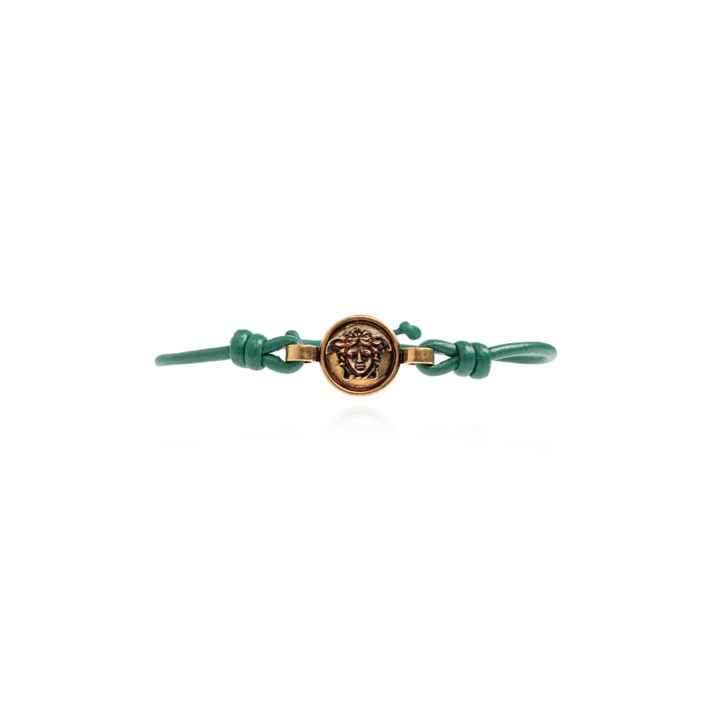 Versace Unisex Grün - Medusa Lederarmband - Accessories - One Size