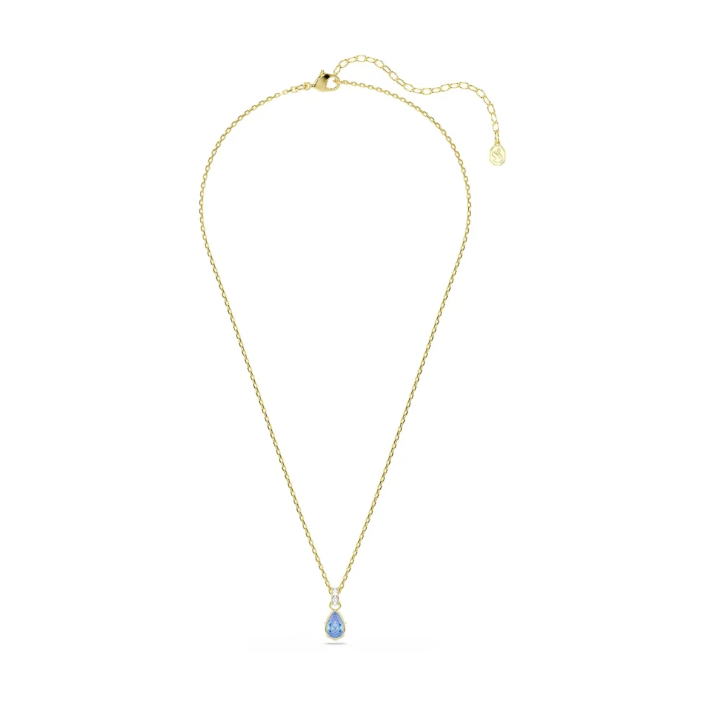Swarovski Chroma Anhänger, Tropfenschliff, 18K Goldbeschichtet Blau - Bild 5