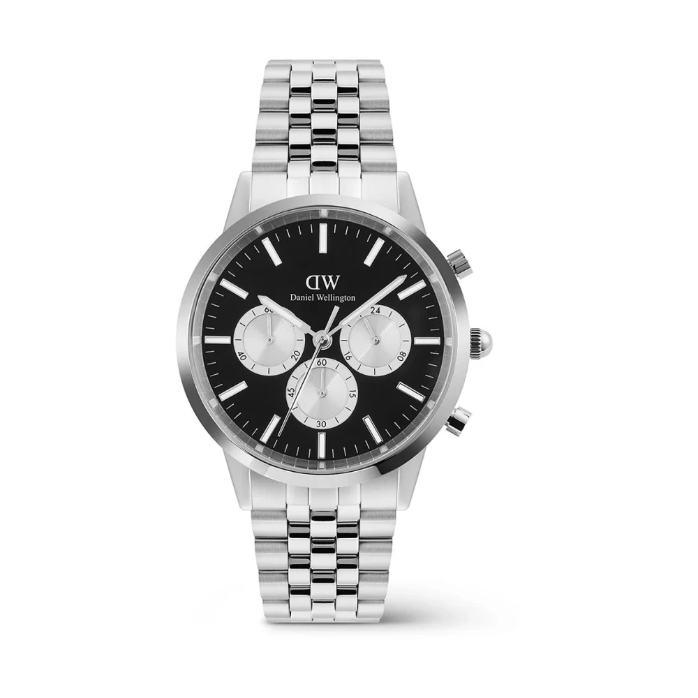 Daniel Wellington DW Uhr Iconic Chronograph Arch 5-Link Onyx Panda Silver 42mm - Bild 5