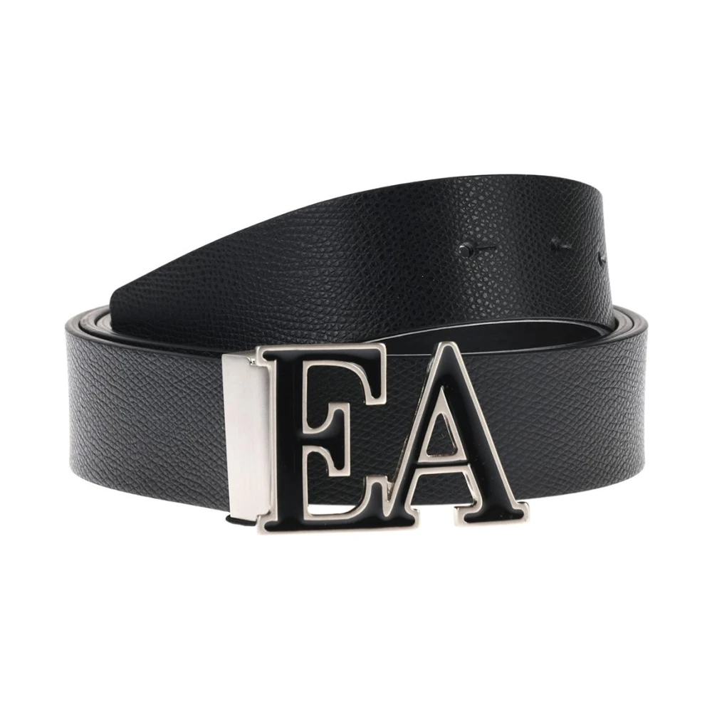 Emporio Armani Herren Schwarz - Ledergürtel - Accessories - K - One Size