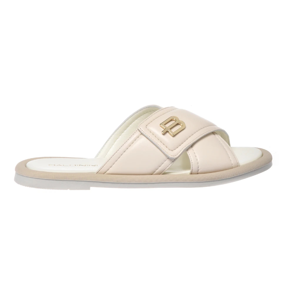 Baldinini - Ledermules - Shoes - Damen - Weiß - 39 Eu