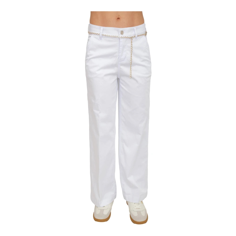 Liu Jo Damen Weiß - Pantalone Tessuto - Trousers - W28