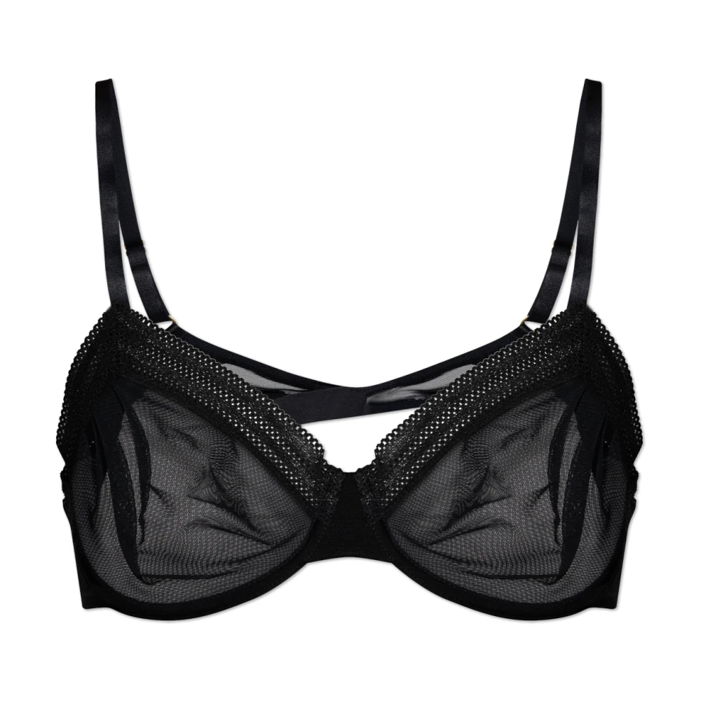 Hanro Damen Schwarz - Transparenter Bh - Underwear - K - 85D Eu