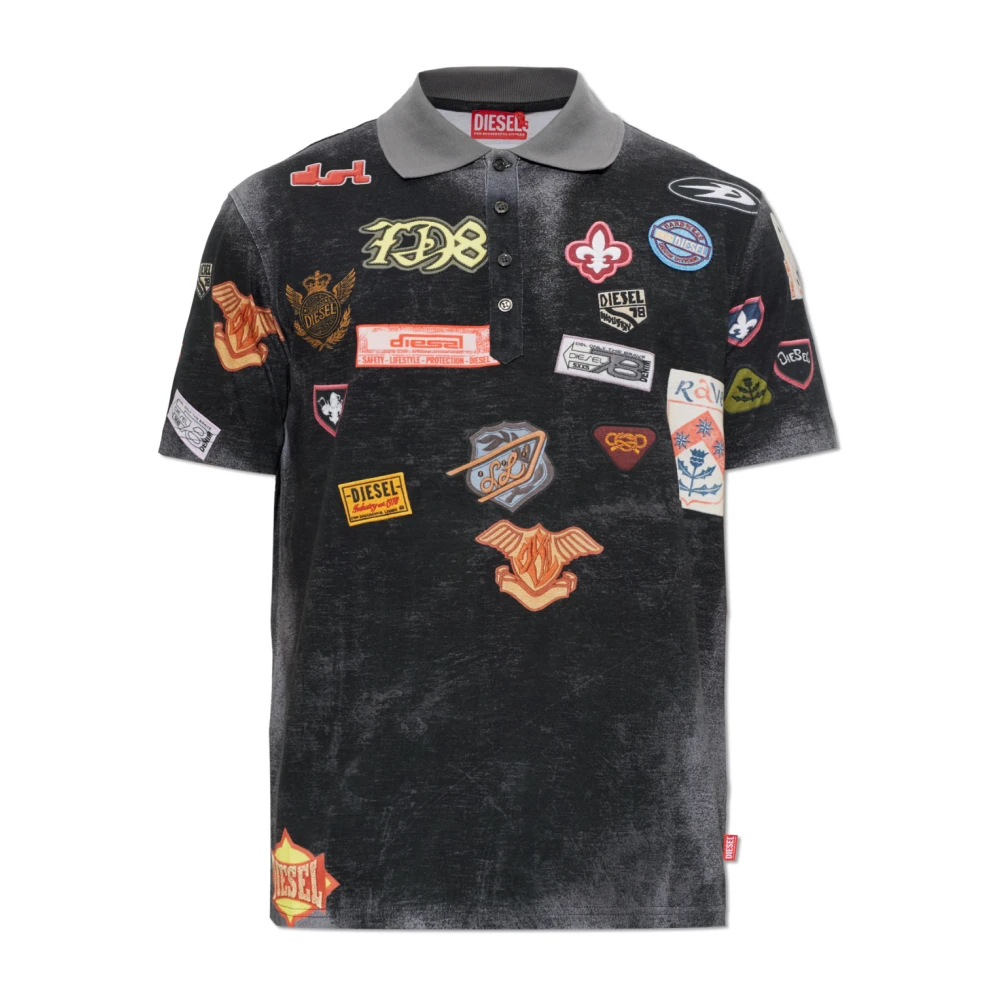 Diesel Herren Schwarz - Polo Shirts - Tops - K - Xl