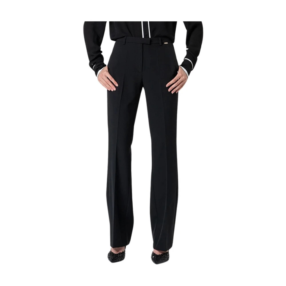 Fracomina Damen Schwarz - Bootcut Hose - Trousers - K - S