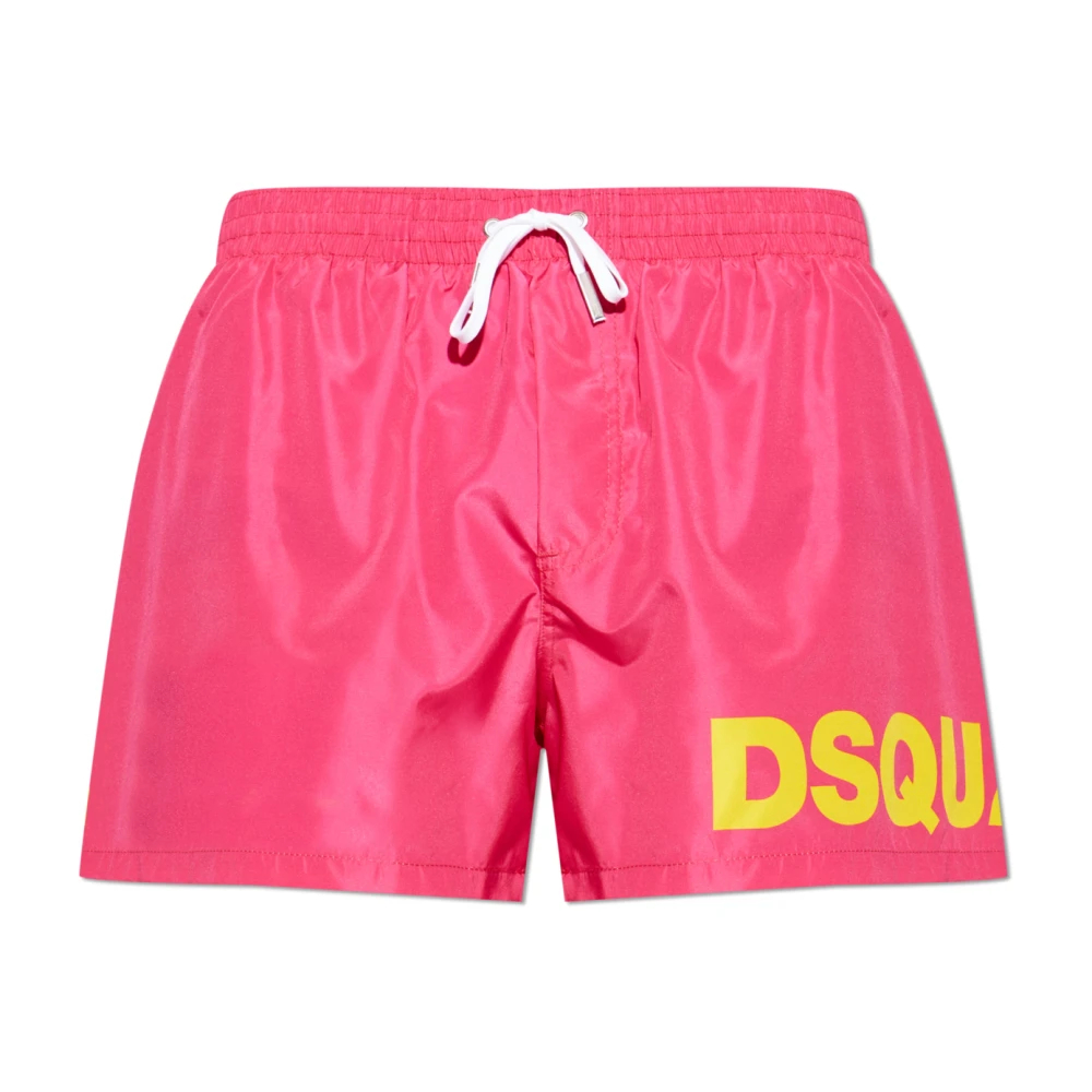 Dsquared2 Herren Rosa - Logo Badeshorts - Swimwear - L
