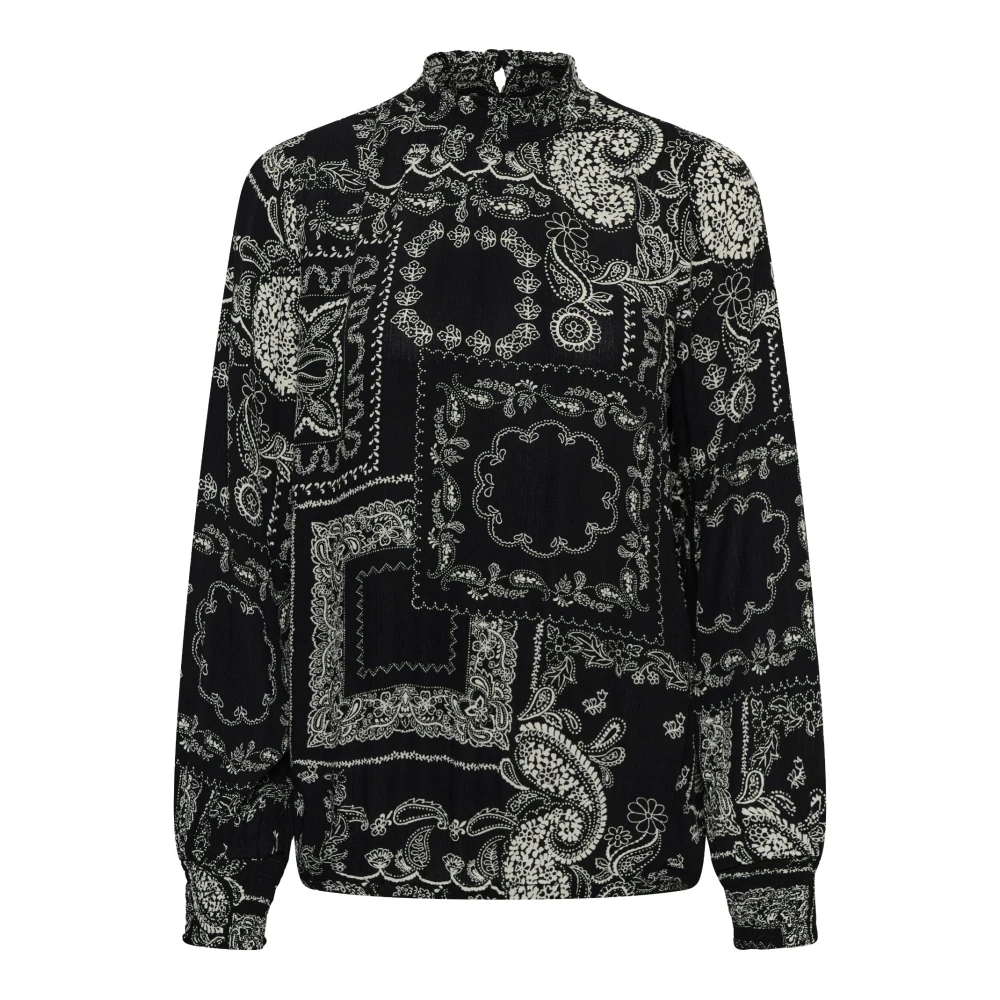VAN GRAAF Kaffe Damen Schwarz Bluse Kafay Viskose Größe 46 - Bild 4