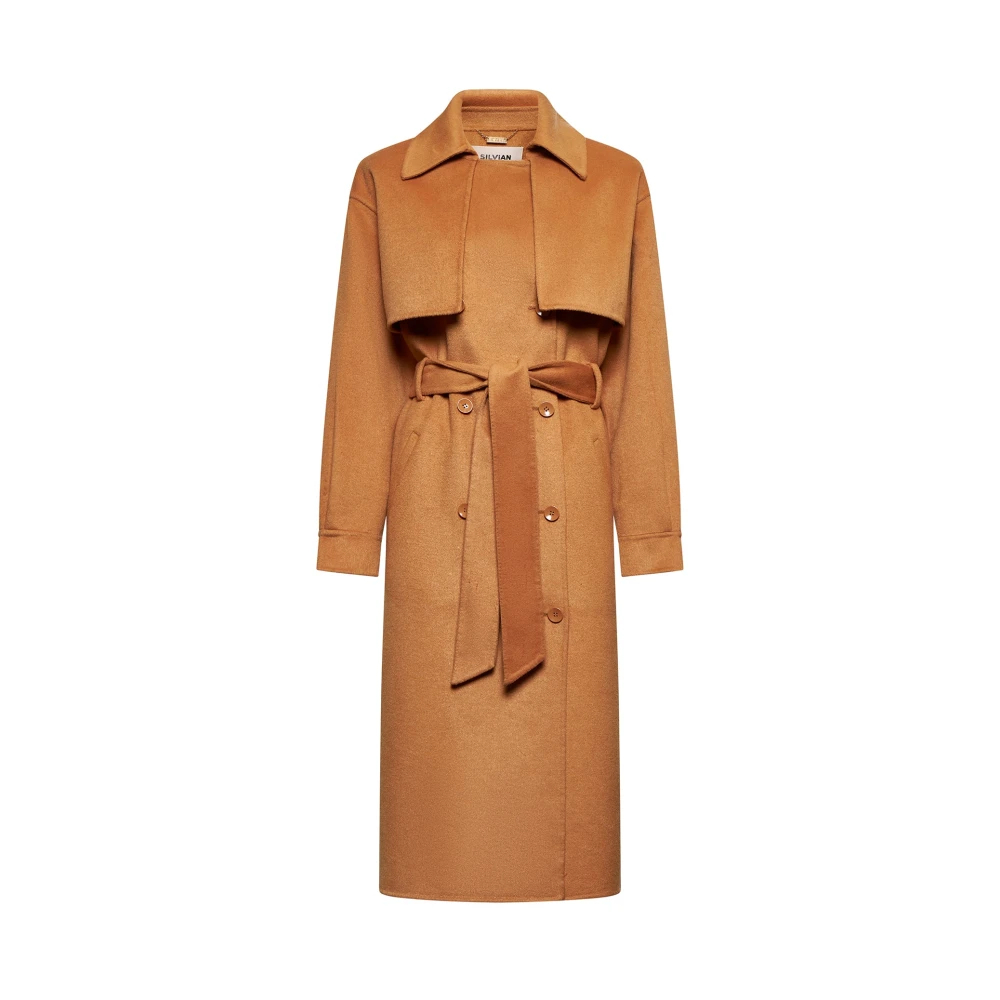 Silvian Heach Damen Braun - Trenchcoat Mit Patte Und Gürtel - Coats - 2XS